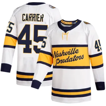 Men's Alexandre Carrier Nashville Predators 2020 Winter Classic Player Jersey - White Authentic