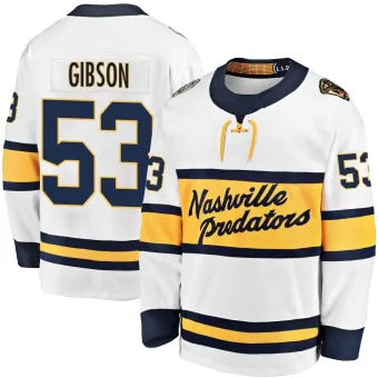 Men's Andrew Gibson Nashville Predators 2020 Winter Classic Player Jersey - White Breakaway