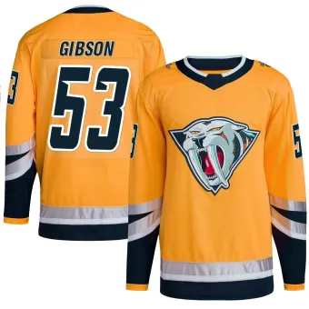 Men's Andrew Gibson Nashville Predators Reverse Retro 2.0 Jersey - Yellow Authentic