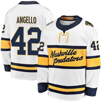 Men's Anthony Angello Nashville Predators 2020 Winter Classic Player Jersey - White Breakaway