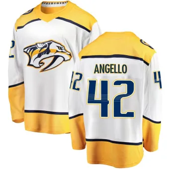 Men's Anthony Angello Nashville Predators Away Jersey - White Breakaway