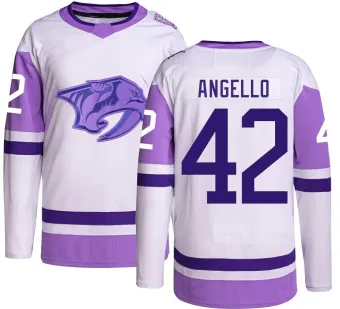 Men's Anthony Angello Nashville Predators Hockey Fights Cancer Jersey - Authentic