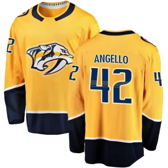 Men's Anthony Angello Nashville Predators Home Jersey - Gold Breakaway