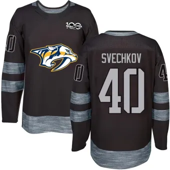 Men's Fedor Svechkov Nashville Predators 1917-2017 100th Anniversary Jersey - Black Authentic