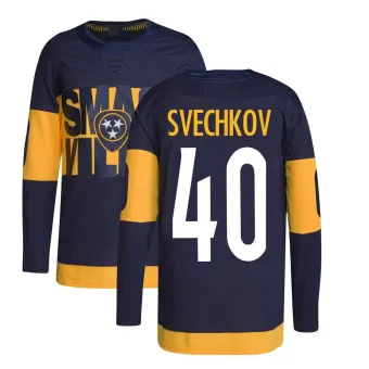 Men's Fedor Svechkov Nashville Predators 2022 Stadium Series Primegreen Jersey - Navy Authentic