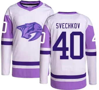 Men's Fedor Svechkov Nashville Predators Hockey Fights Cancer Jersey - Authentic