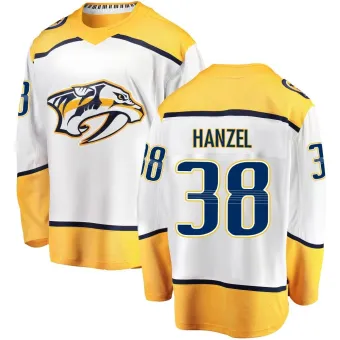 Men's Jeremy Hanzel Nashville Predators Away Jersey - White Breakaway