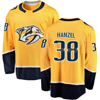 Men's Jeremy Hanzel Nashville Predators Home Jersey - Gold Breakaway