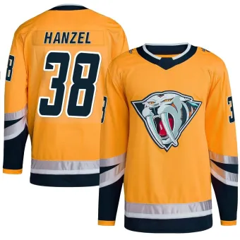 Men's Jeremy Hanzel Nashville Predators Reverse Retro 2.0 Jersey - Yellow Authentic