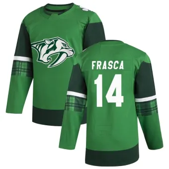 Men's Jordan Frasca Nashville Predators 2020 St. Patrick's Day Jersey - Green Authentic