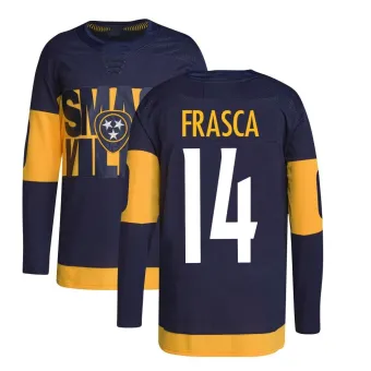 Men's Jordan Frasca Nashville Predators 2022 Stadium Series Primegreen Jersey - Navy Authentic