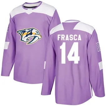 Men's Jordan Frasca Nashville Predators Fights Cancer Practice Jersey - Purple Authentic