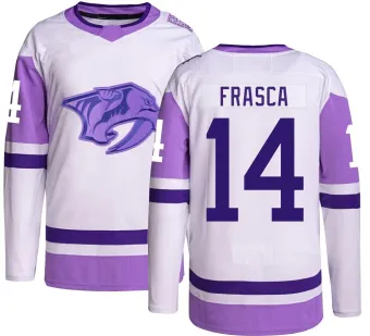 Men's Jordan Frasca Nashville Predators Hockey Fights Cancer Jersey - Authentic