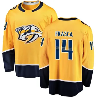 Men's Jordan Frasca Nashville Predators Home Jersey - Gold Breakaway