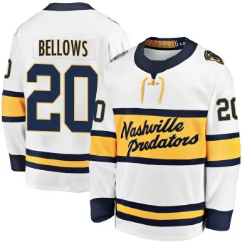 Men's Kieffer Bellows Nashville Predators 2020 Winter Classic Player Jersey - White Breakaway