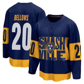 Men's Kieffer Bellows Nashville Predators 2022 Stadium Series Jersey - Navy Breakaway