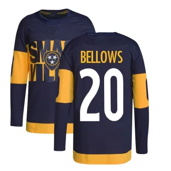 Men's Kieffer Bellows Nashville Predators 2022 Stadium Series Primegreen Jersey - Navy Authentic