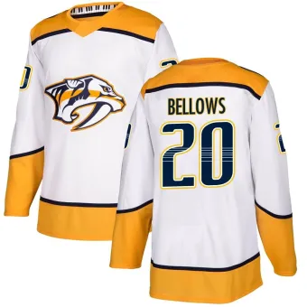 Men's Kieffer Bellows Nashville Predators Away Jersey - White Authentic