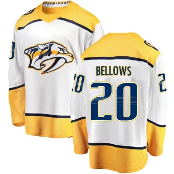 Men's Kieffer Bellows Nashville Predators Away Jersey - White Breakaway