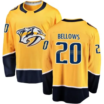 Men's Kieffer Bellows Nashville Predators Home Jersey - Gold Breakaway