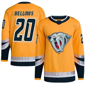 Men's Kieffer Bellows Nashville Predators Reverse Retro 2.0 Jersey - Yellow Authentic