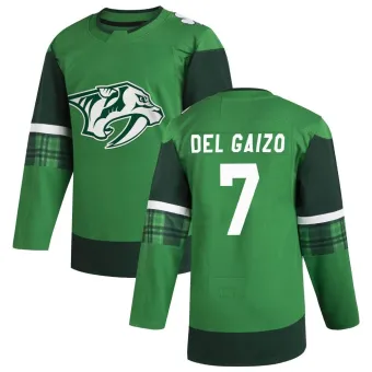 Men's Marc Del Gaizo Nashville Predators 2020 St. Patrick's Day Jersey - Green Authentic