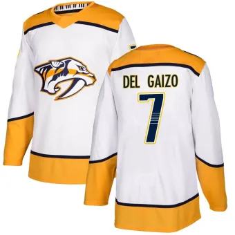 Men's Marc Del Gaizo Nashville Predators Away Jersey - White Authentic