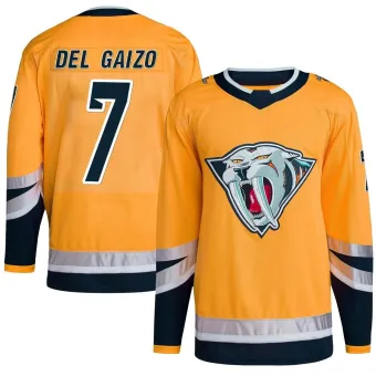 Men's Marc Del Gaizo Nashville Predators Reverse Retro 2.0 Jersey - Yellow Authentic