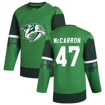 Men's Michael McCarron Nashville Predators 2020 St. Patrick's Day Jersey - Green Authentic