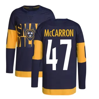 Men's Michael McCarron Nashville Predators 2022 Stadium Series Primegreen Jersey - Navy Authentic