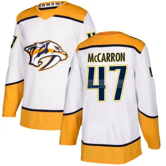 Men's Michael McCarron Nashville Predators Away Jersey - White Authentic