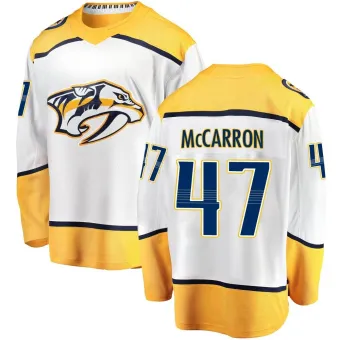 Men's Michael McCarron Nashville Predators Away Jersey - White Breakaway