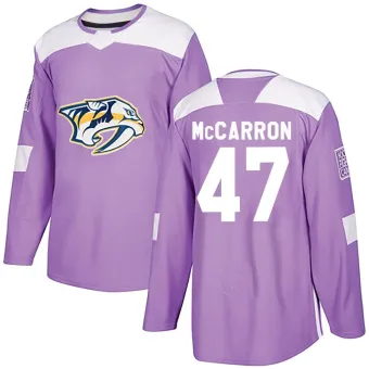 Men's Michael McCarron Nashville Predators Fights Cancer Practice Jersey - Purple Authentic