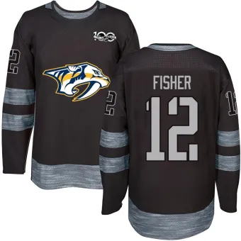 Men's Mike Fisher Nashville Predators 1917-2017 100th Anniversary Jersey - Black Authentic