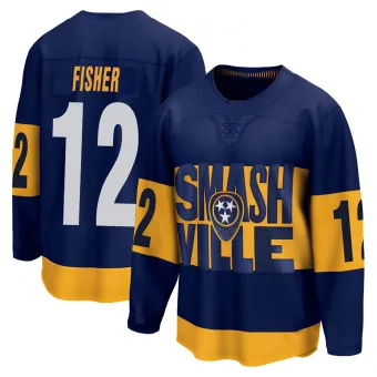 Men's Mike Fisher Nashville Predators 2022 Stadium Series Jersey - Navy Breakaway