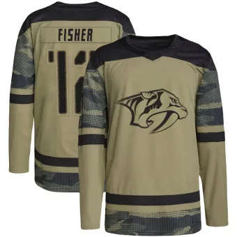 Men's Mike Fisher Nashville Predators Military Appreciation Practice Jersey - Camo Authentic