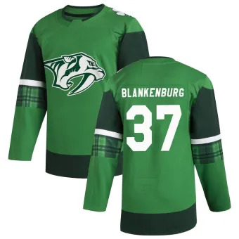 Men's Nick Blankenburg Nashville Predators 2020 St. Patrick's Day Jersey - Green Authentic