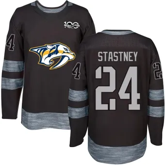 Men's Spencer Stastney Nashville Predators 1917-2017 100th Anniversary Jersey - Black Authentic