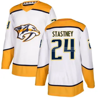 Men's Spencer Stastney Nashville Predators Away Jersey - White Authentic