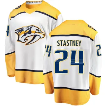 Men's Spencer Stastney Nashville Predators Away Jersey - White Breakaway