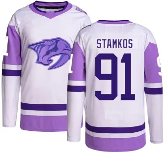 Men's Steven Stamkos Nashville Predators Hockey Fights Cancer Jersey - Authentic