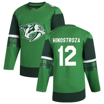 Men's Vinnie Hinostroza Nashville Predators 2020 St. Patrick's Day Jersey - Green Authentic