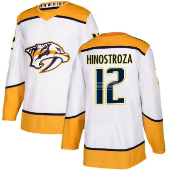 Men's Vinnie Hinostroza Nashville Predators Away Jersey - White Authentic