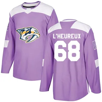 Men's Zachary L'Heureux Nashville Predators Fights Cancer Practice Jersey - Purple Authentic