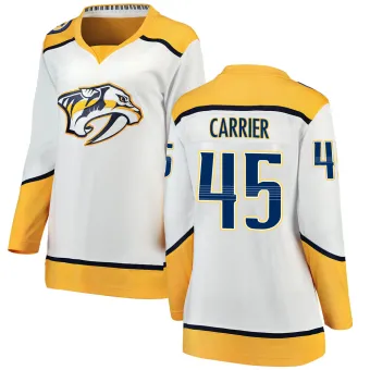 Women's Alexandre Carrier Nashville Predators Away Jersey - White Breakaway