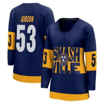 Women's Andrew Gibson Nashville Predators 2022 Stadium Series Jersey - Navy Breakaway