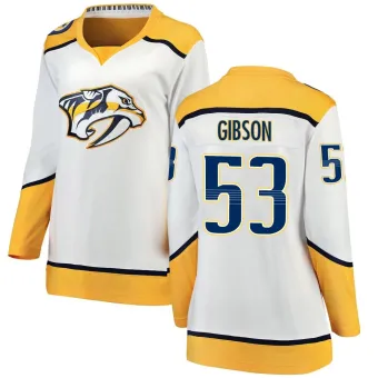 Women's Andrew Gibson Nashville Predators Away Jersey - White Breakaway