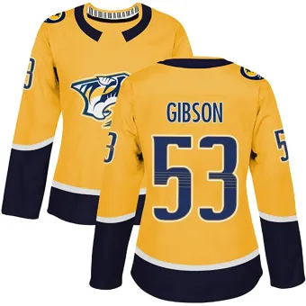 Women's Andrew Gibson Nashville Predators Home Jersey - Gold Authentic