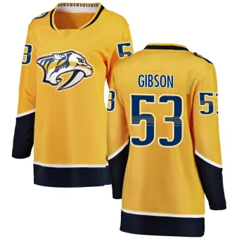 Women's Andrew Gibson Nashville Predators Home Jersey - Yellow Breakaway