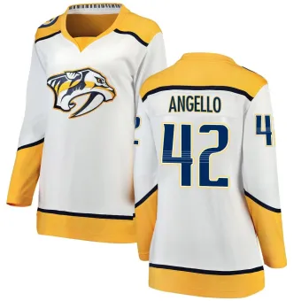 Women's Anthony Angello Nashville Predators Away Jersey - White Breakaway